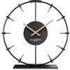 Cander Berlin Ilmera Orologio da tavolo silenzioso, 22 cm, in metallo, senza ticchettio, moderno, nero, soggiorno, cucina, vintage