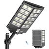 Ofuray Lampione Solare LED Esterno, 6500K Lampada Solari con Sensore di Movimento, Impermeabile IP67 Lampione Stradale, Faretto LED da Esterno Solare con Telecomando Adatto per Cortile