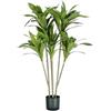 Avilia Pianta di Dracaena Finta Alta 130 cm con 88 Foglie, Per Arredamento Interno, Design Realistico, Realizzata in Polietilene, Perfetta per Decorare Casa e Ufficio