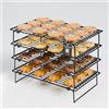 YOYIKKO 4 Griglie di Raffreddamento per Cucinare e Cuocere al Forno, Pieghevoli a 4 Livelli 26 x 41cm per Lotti di Biscotti, Antiaderenti e Senza BPA, Adatte al Forno e alla Lavastoviglie (nero-100)