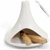 BEYLAB scultura in argilla Porta Palo Santo - Bruciatore di incenso in ceramica bastoncini legno, salvia e incenso coni - Ciotola per purificare l'energia Regalo artigianale per meditazione (bianco)