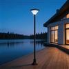 DJGIFI Lampione Solare Esterno 150cm, Luce Calda Giardino IP44, Nero