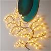 Starnearby Albero Luminoso da Parete, Catena Luminosa Fiori di Ciliegio, Luci Decorativi a Ramo con Telecomando, 8 Modalità, Rami Luminosi da Interno, Decorazione da Parete (Bianco, 1.8m + 96 LED)