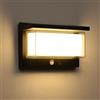 Vankarr Lampada Solare Esterna con Sensore di Movimento IP65 3000K Bianco Caldo Accensione/Spegnimento Auto, LED Impermeabile per Giardino, Terrazza, Ingresso e Percorsi