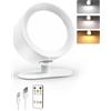 EZVALO Applique Da Parete Interno Wireless Con Telecomando, Funzionamento Touch e Rotazione 360°, Lampada LED Dimmerabile per Interni - Adatta per Camera Da Letto, Studio (Bianco, 1 Pezzo)