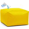 SXBCyan Pouf Poggiapiedi Impermeabile (Senza Imbottitura) pour Esterni, Interni, Giardino, Campeggio, Spiaggia, Rettangolare Poltrona A Sacco, Sgabello Angolare(Yelow,45x45x30cm-cover)