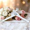 MiOYOOW Grucce in Legno per Abiti da Sposa, Appendiabiti Anniversari Matrimonio Antiscivolo, Gruccia per Abiti con Fiocco, per Nozze Maglioni Cappotti Camicie Maglietta Giacca Vestito Giarrettiere