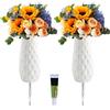 Niuny Vasi Per Cimitero 2pcs Vaso Per Tomba Da Cimitero In Plastica Vaso Funebre Con Picchetto Vasi Funerari Vasos Plastica Per Tomba Decorazione Per Tombe Per Cimiteri e Commemorazioni