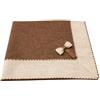 Corredocasa Tovaglia Copritavolo Rettangolare 140x180 in Tessuto Effetto Juta con Balza e Fiocco, Made in Italy - Copri Tavola Tinta Unita per Cucina - Rustico Country (Rettangolare x6 - 140x180cm, Marrone)