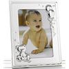 Shudehill Giftware Cornice portafoto in argento con orsacchiotto e palloncini per bambini per foto 12,7 x 17,8 cm