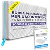 volila Custodia Materasso Singolo con Cerniera (230x100x30 cm), Protettiva Busta Materasso, Impermeabile sacco per materasso per Trasloco e Custodia - Telo Plastica Protettivo Antiacaro, Polvere e Macchie