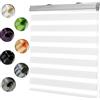 YANHONG Tenda a Rullo Oscurante 35x220cm 100% Blackout Termica Isolante Tessuto Oscurante Portatile Montaggio con e senza Fori, per Finestra o Porta, Bianco