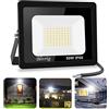 Blivrig 50W Faretto LED da Esterno, Faro LED Esterno Bianco Freddo 6500K, 5000LM Faretto LED Parete, IP66 Impermeabile Luce di Sicurezza per Casa Cortile Giardino Palestra Garage