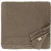 LINEN & COTTON Coperta Plaid Copriletto Waffel Misto Tessuto Enzo - 48% Lino, 52% Cotone, Colore Tortora Taupe (210 x 250 cm) Copridivano Trapunta Estivo Inverno per Letto Divano Singolo Matrimoniale