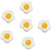 Blausky 100 pezzi 1,3 cm applique fiore, mini patch fiori, patch fiore ricamato fai da te, toppe ricamate, patch abbigliamento, piccole toppe fiori colorate da cucire, accessori fai da te, bianco