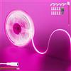 Clearhill Striscia LED COB 12V 5M/16,4FT, Rosa,2400LED,DC5521,8mm,IP20,decorazione interna DIY (senza alimentatore)