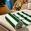 PETTI Artigiani Italiani - Telo Mare Microfibra, Asciugamano Mare o Piscina, Telo per Lettino Spiaggia, Grande 90x180 cm, Righe Bianco Verde Scuro