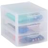 Sundis 1422000096 Cassettiera Orgamix in plastica (PP), 3 cassetti in Formato A6+, ca. 21 x 18 x 17 cm, Trasparente