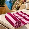 PETTI Artigiani Italiani - Telo Mare Microfibra, Asciugamano Mare o Piscina, Telo per Lettino Spiaggia, Grande 90x180 cm, Righe Rosa Bordeaux