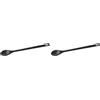FACKELMANN Cucchiaio Nero - Utensile da Cucina in plastica Premium, Resistente al Calore, Lavabile in lavastoviglie, 305 x 45 x 15 mm, Nero (Confezione da 2)