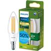 Philips LED UltraEfficient, Lampadina Candela, Vetro, Filamento, Attacco E14, equivalente a 40W, Luce Bianca Calda 2700K