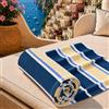 PETTI Artigiani Italiani - Telo Mare Microfibra, Asciugamano Mare o Piscina, Telo per Lettino Spiaggia, Grande 90x180 cm, Millerighe 19