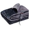 Solac CT8608 Reykjavik - Coperta elettrica matrimoniale, 180W, 10 temperature, coperta di flanella, connettore rimovibile, lavabile in lavatrice, timer 9h, anti-surriscaldamento, 140x180cm