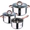 San Ignacio 5PC COOKWARE Set SS Ind ONIL SG Pentole, Stainless Steel, Multicolore