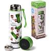 Puckator Bottiglia Termica in Acciaio con Termometro LED - Creeper & TNT - Borraccia Minecraft 450ml - Design a Doppia Parete