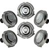 vhbw 6x testina di ricambio compatibile con Philips RQ1131, RQ1150, RQ1150X, RQ1141, RQ1145, CCRQ1185, RQ1151 rasoio elettrico, argento