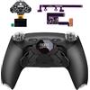 eXtremeRate SPARK Remap Kit per ps5 Controller BDM-030 040 050 060, Display OLED +Clicky Trigger Stop +Grip Ergonomici, 4 Tasti Posteriori Rimappabili Accessori per ps5 Joystick, Nero&Nero
