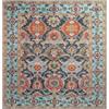 VARIKASHOM Tappeto Quadrato,Turchese Blu Rosso Vintage Orientale, multicolore, 180 x 180 cm, Tappeti Pelo Corto lavabile Camera Salotto, Antiscivolo Facile da Pulire