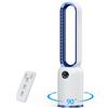 Teoryieer Ventilatore Senza Pale,Ventilatori a Torre Silenzioso 24 Velocità, Timer 12 Ore, Oscillazione 90°, Display LED e Telecomando, Portatile per Camera da Letto, Casa e Ufficio