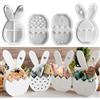 Skeadex Stampi in silicone per colata di Pasqua, 4 stampi in silicone per Pasqua, coniglietto pasquale in silicone, per regali di denaro, in gesso, per Pasqua, in silicone, per primavera e Pasqua (B)