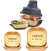 MAIFSJP 150 pezzi di carta da forno per friggitrice ad aria calda Ninja CRISPi 4 in 1 Airfryer portatile 3,8L & 1,4L FN101EU, carta da forno antiaderente Airfryer Accessori per Ninja CRISPi FN101EUGY