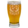 Always Looking Good Bicchiere da birra con incisione Aged to Perfection, regalo per 52° compleanno da uomo, vintage 1974, per 52 anni
