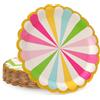 PARTY GO 50 pezzi 9 Piatti di carta per cena e dessert, piatti usa e getta Party Supplies Pack per laurea, vacanze, matrimoni, compleanni, feste, baby shower, decorazioni, arcobaleno
