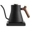 Fellow Bollitore elettrico a collo di cigno Fellow Stagg EKG Pro - Caffè pour over e tè, Riscaldamento rapido, Regolazione precisa della temperatura, EU Nero opaco con manico in noce