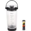 BeiLan Tazza di ricambio con coperchio per frullatore portatile Ninja Blast serie BC100 e BC151: accessori per frullatore da 510 g, compatibile con frullatore Ninja Blast (nero)