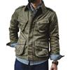Generic Giacca cargo, giacca militare, abbigliamento da uomo, giacche da esterno per uomo, camicia con bottoni, stile verde, bomber in cotone, corto, strato casual, moda autunnale alla moda