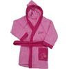 hermet Accappatoio Barbie ricamato in spugna con cappuccio Rosa e fucsia per bambine e ragazze (3/4 anni)