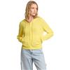 Kocca - Felpa con Zip e Cappuccio Donna, Tinta Unita, Scollo a V,Colore: Giallo Acceso, Modello: P26PMA8361ABUN0000, Taglia: XS