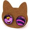 Handmade Orecchini a lobo in acciaio gatto stregato - Gatto viola a strisce