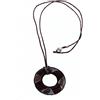 Generic Collana marrone con ciambella, in vetro di Murano. bigiotteria
