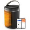Philips Serie 3000 Termoventilatore 2000W, risparmio energetico fino al 50% con EcoAI, silenzioso 24 dB, 5 funzioni sicurezza, oscillazione 45°, colore grigio scuro (CX3120/01)