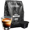 La Capsuleria Caffè NERO ESPRESSO (160 Capsule) compatibili con Nescafé Dolce Gusto, 10 Confezioni da 16 Capsule, Espresso Forte e Profondo, Gusto Deciso, Corpo Pieno e Crema Persistente, La Capsuleria