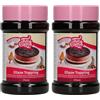 FunCakes Topping Glassa Ciocco: Cake Topping, Ottimo Gusto, Perfetto per Decorare Torte, Dessert Toppings. 375g. (Confezione da 2)
