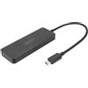DIGITUS DS-45333 Hub video DIGITUS MST, 3 porte, USB-C - 3x HDMI, nero