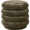 Ferm Living - Pouf Round - Grigio - Velluto - Designer Trine Andersen