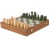 Manopoulos Bauhaus Set Scacchi In Legno Con Base Leatherette 40cm Verde
